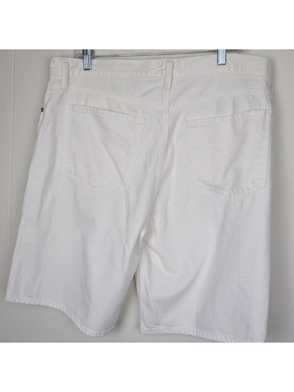 Agolde White Denim Jorts Shorts - Picture 6 of 10
